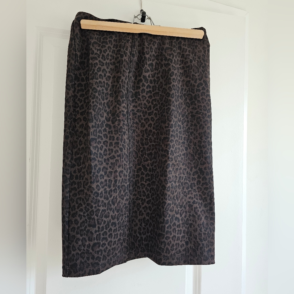Liverpool Leopard Print Women's Knit Pencil Skirt Size 2